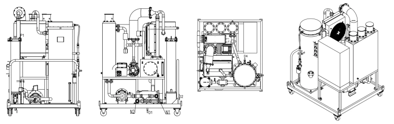 Coalescence and Separation Light Diesel Fuel Turbine Oil Purifier for Low Viscosity Lube Oil