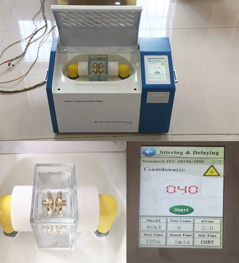 80kv, 100kv Transformer Oil Automatic Insulating Dielectric Strength Bdv Tester Insulation Oil Breakdown Voltage Test Set Equipment